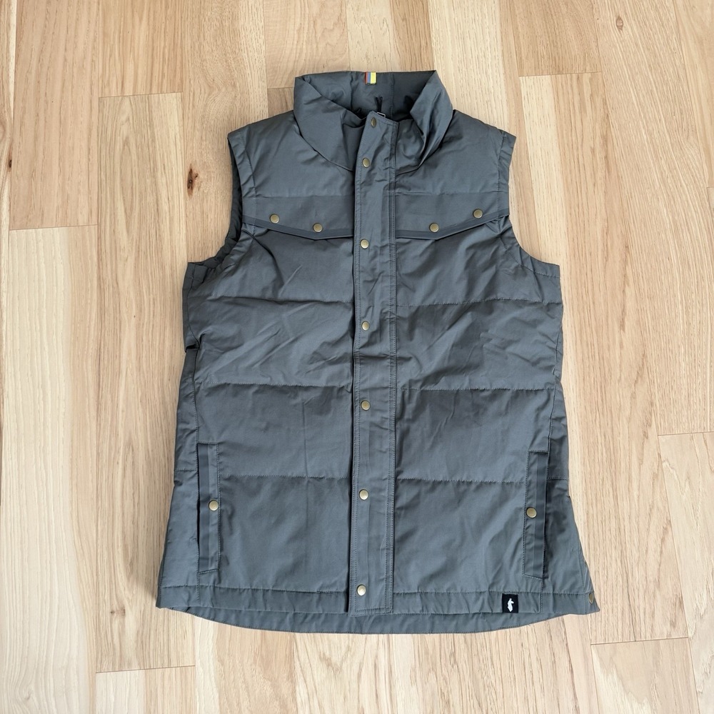 Unisex Cotopaxi Tianjin 650F Down Canvas Vest Men's Size S Women's M  Grey - Picture 2 of 15